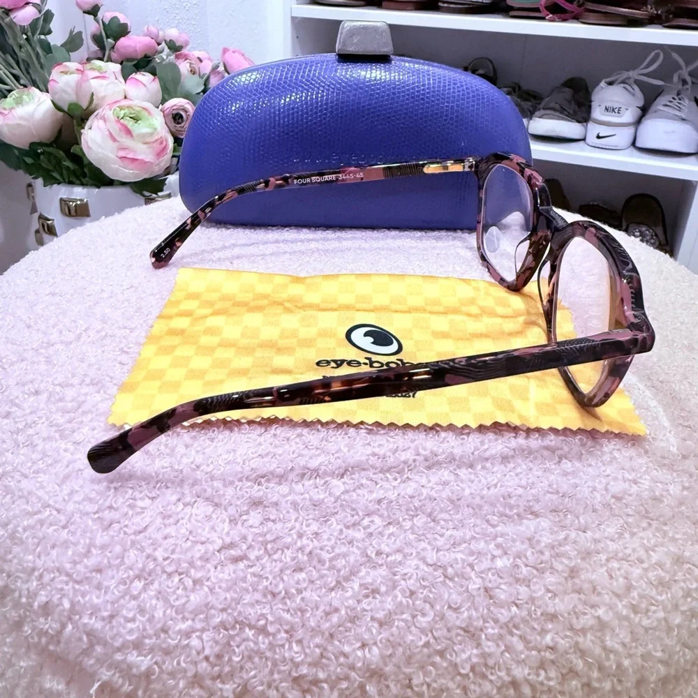 Tortoise Shell Readers with Blue Case EYEBOBS NWT - Picture 3 of 10